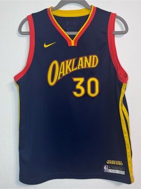 Golden State Warriors Jersey Youth XL 18/20 Curry Oakland City Edition Nike Blue